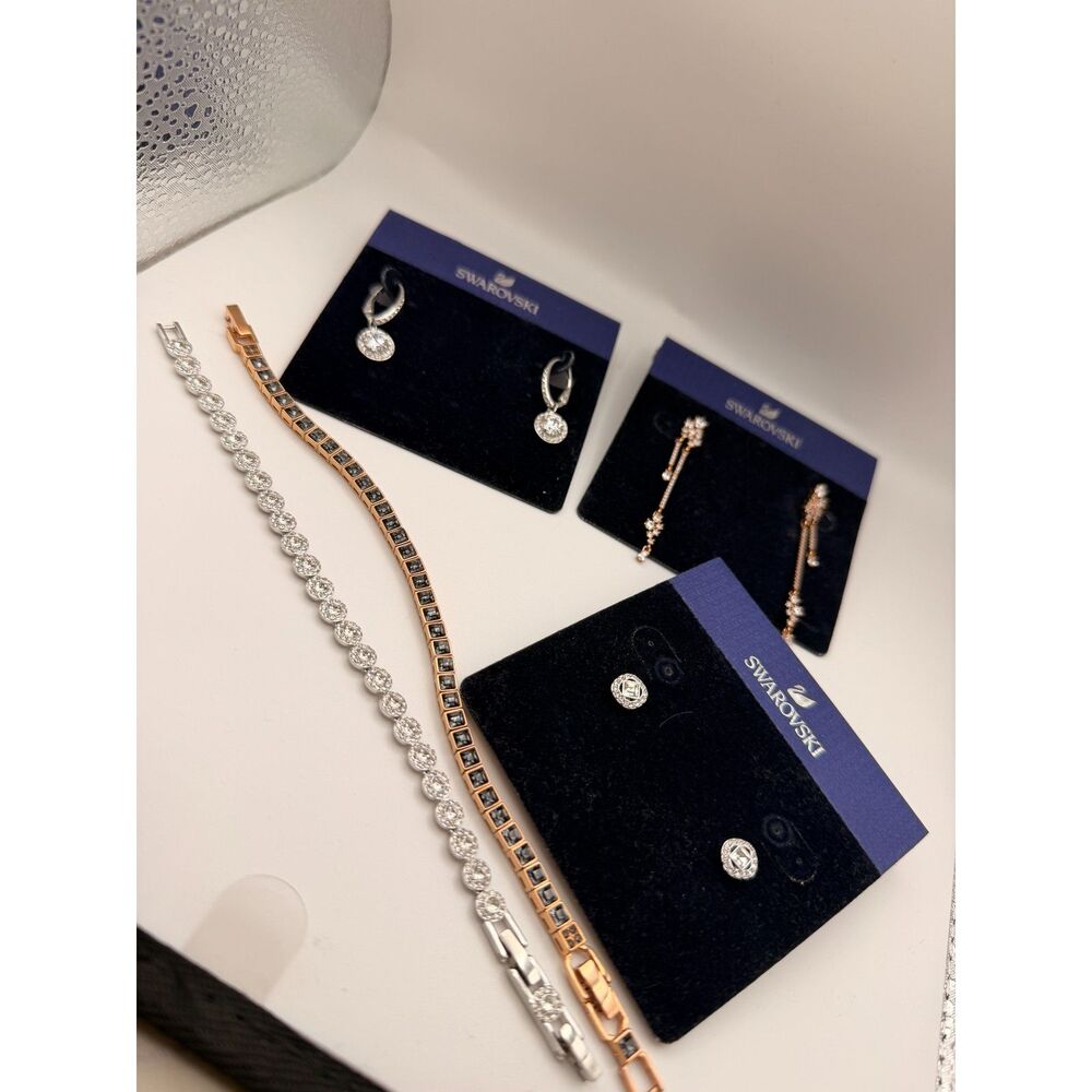Swarovski Jewelry Lot - Earrings and Tennis Bracelets